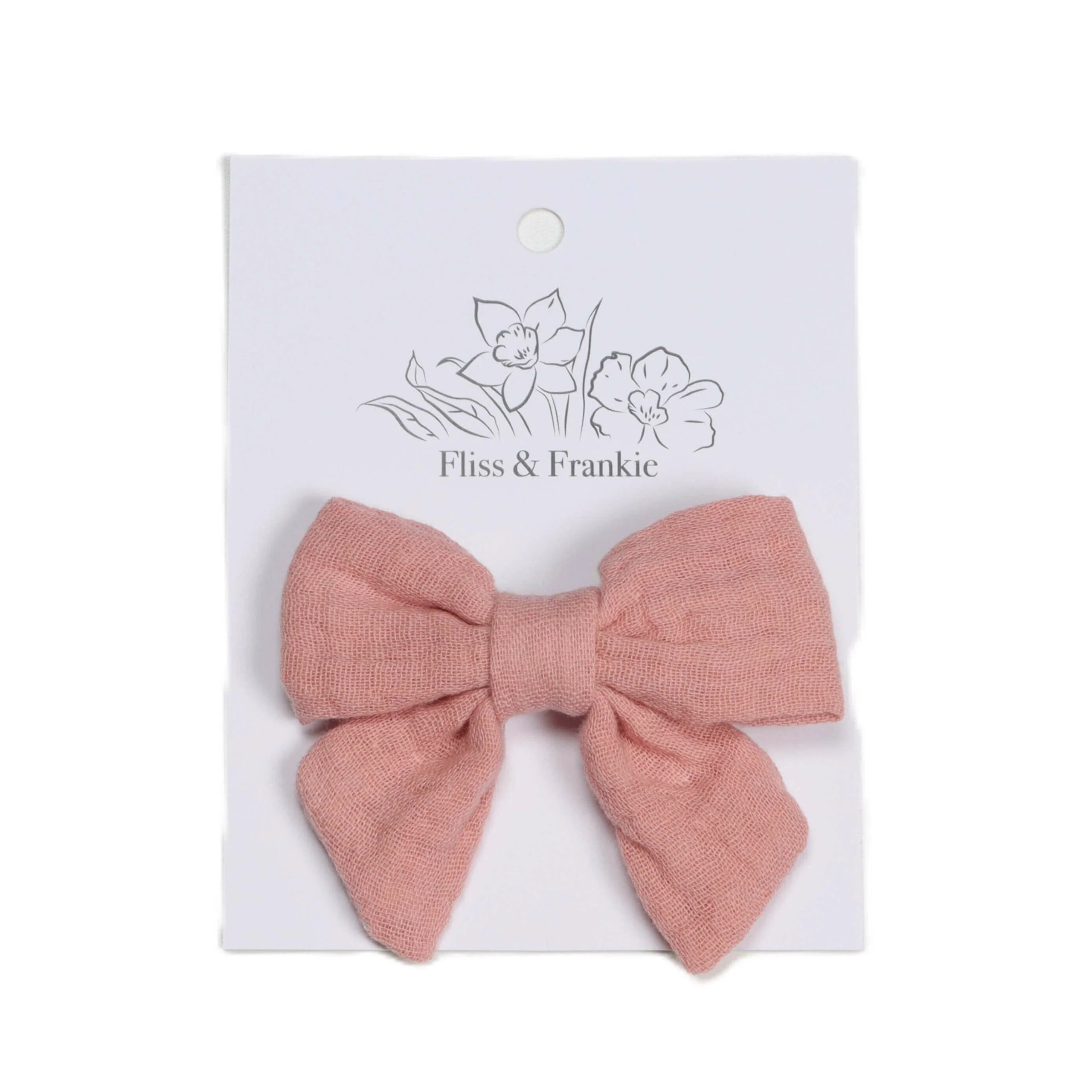 Fliss and Frankie Muslin Tie Bow Clip - Image 2