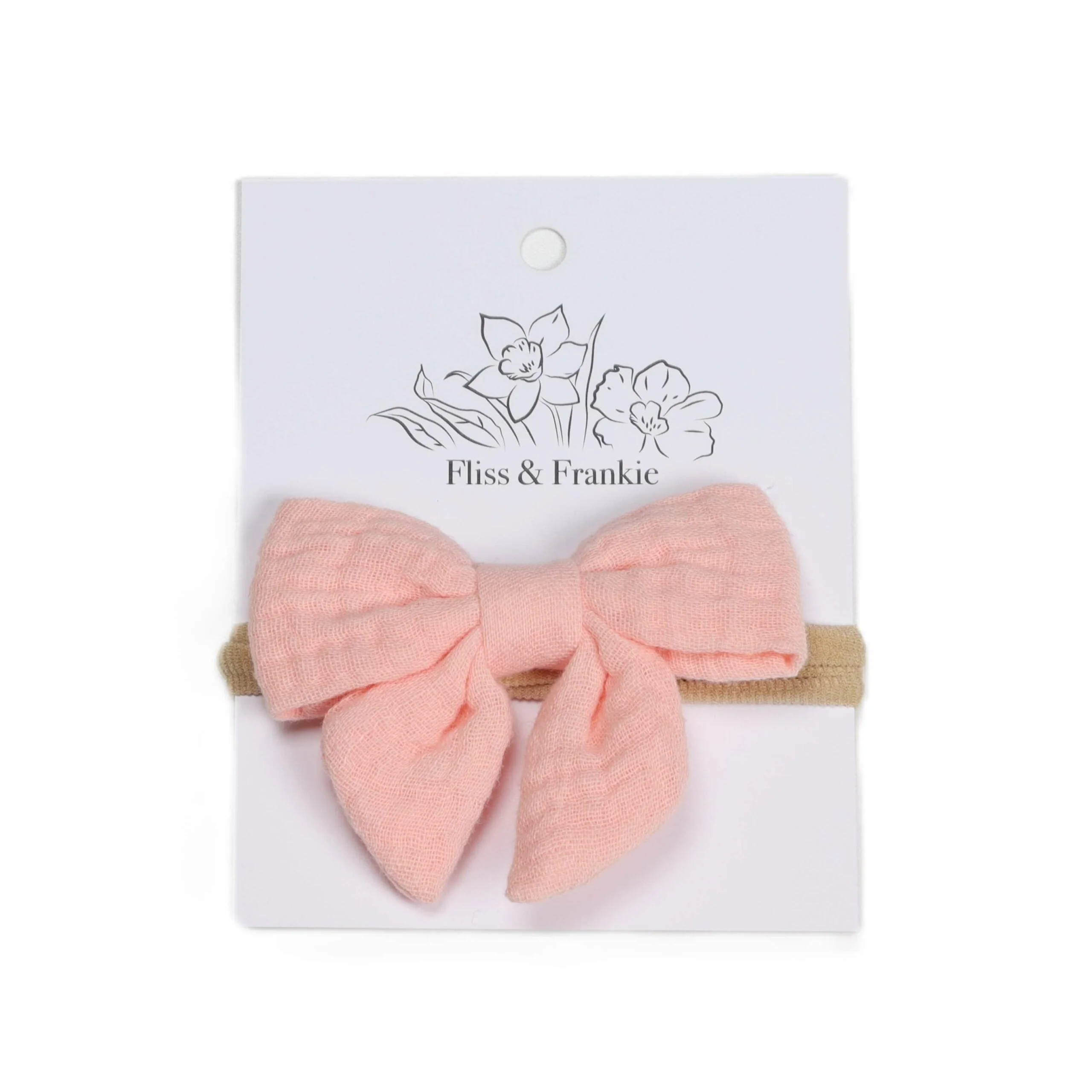 Fliss and Frankie Muslin Tie Bow Headband - Image 2
