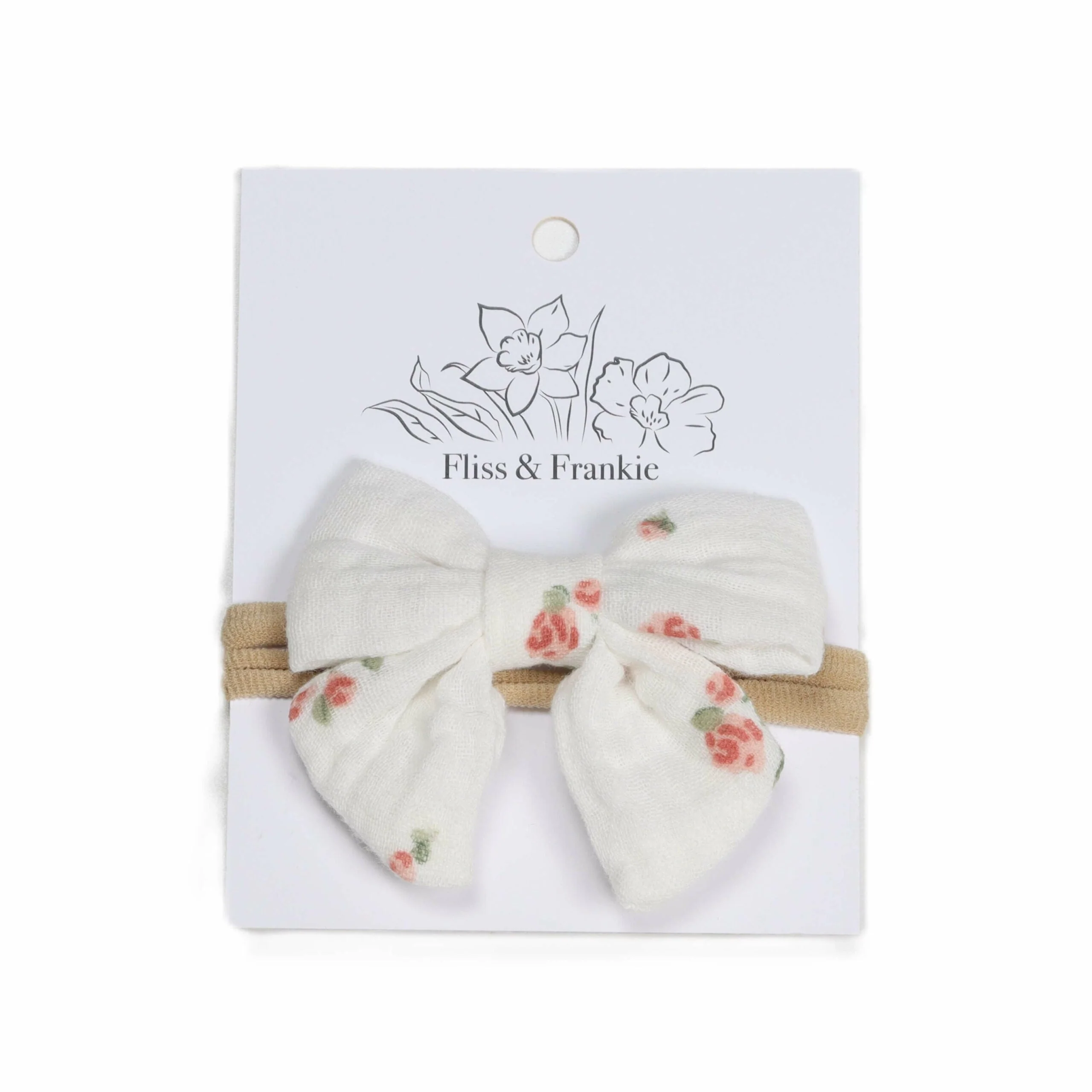 Fliss and Frankie Muslin Tie Bow Headband - Image 3