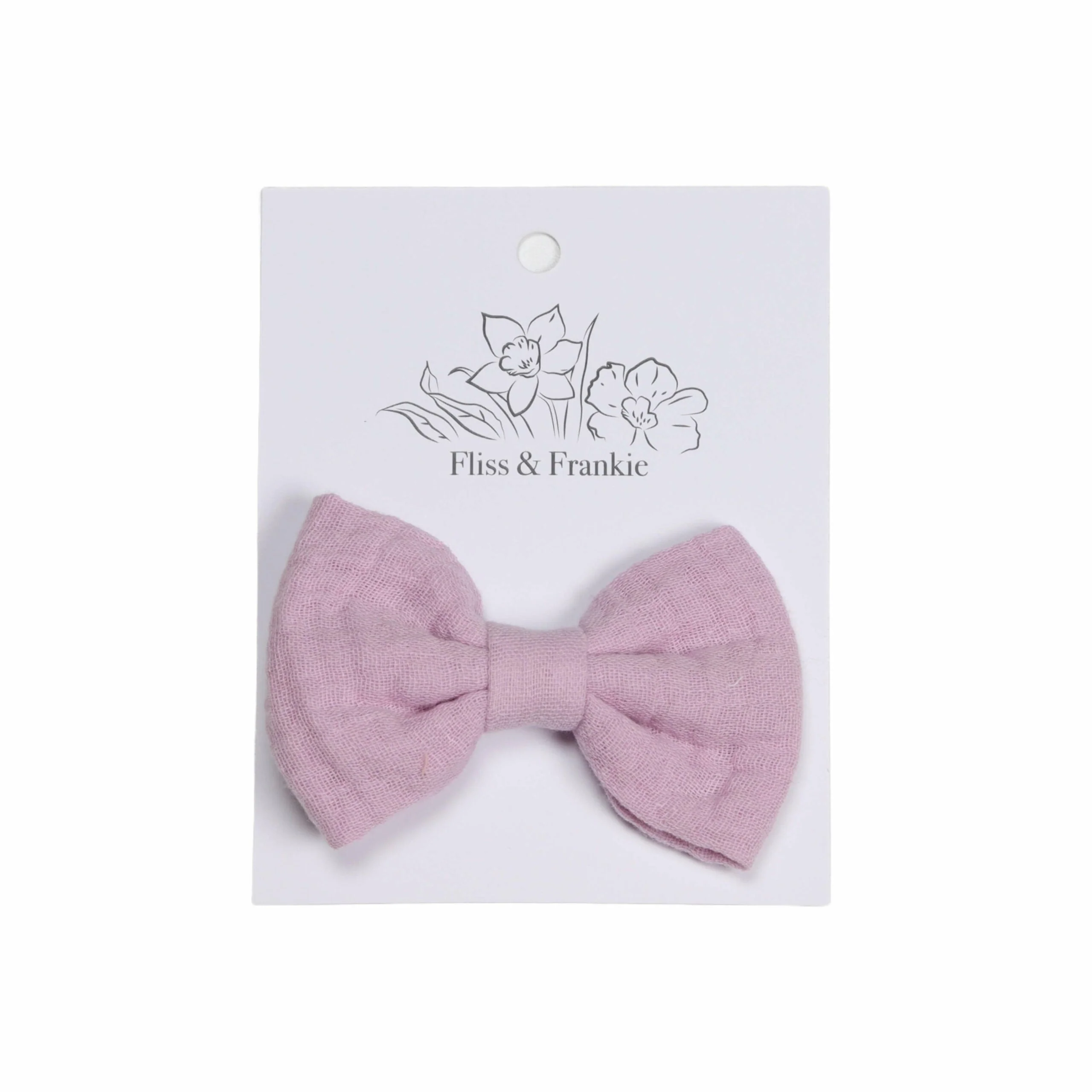 Fliss and Frankie Muslin Bow Clips