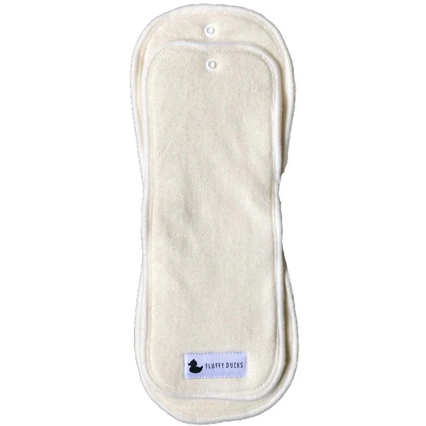 Fluffy Ducks Bamboo Nappy Inserts 2pk