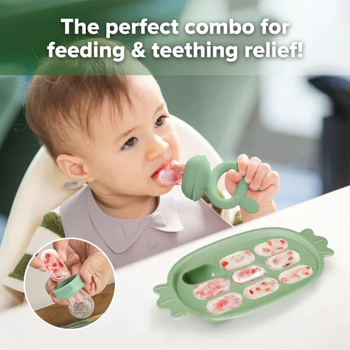 Haakaa Fresh Food Feeder and Silicone Nibble Tray Set - Image 6