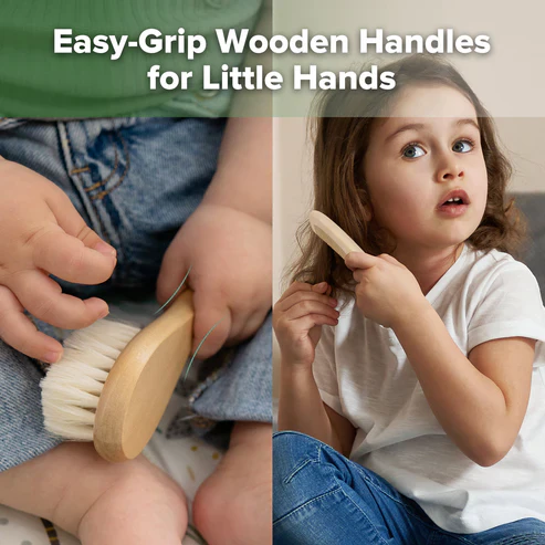 Haakaa Goat Wool Baby Hair Brush - Image 3