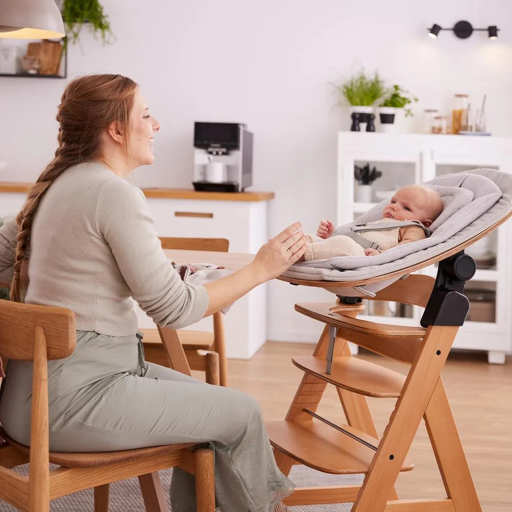 Hauck Highchair 3-in-1 Wooden Bouncer Eco - Light Grey - Image 12