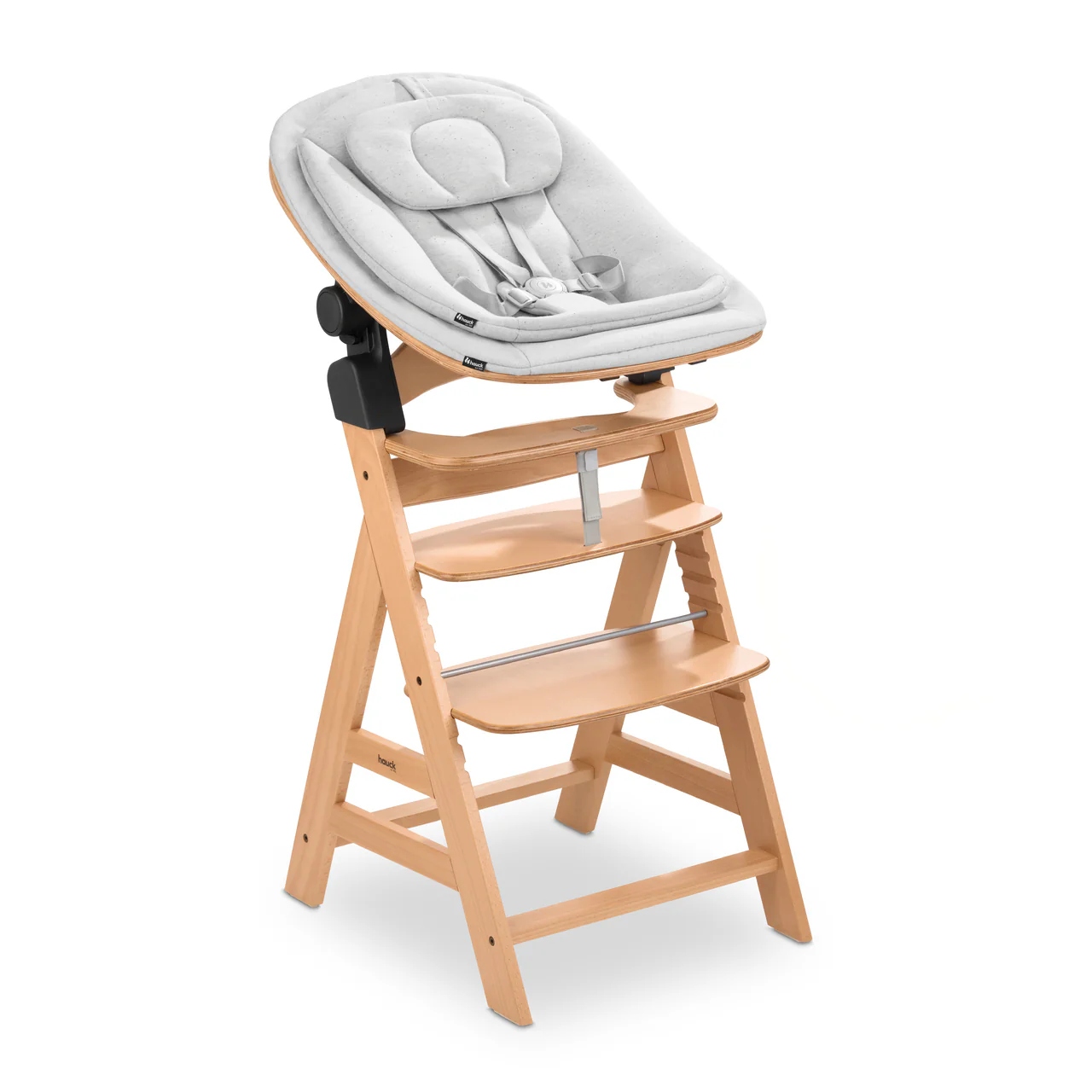 Hauck Highchair 3-in-1 Wooden Bouncer Eco - Light Grey - Image 3