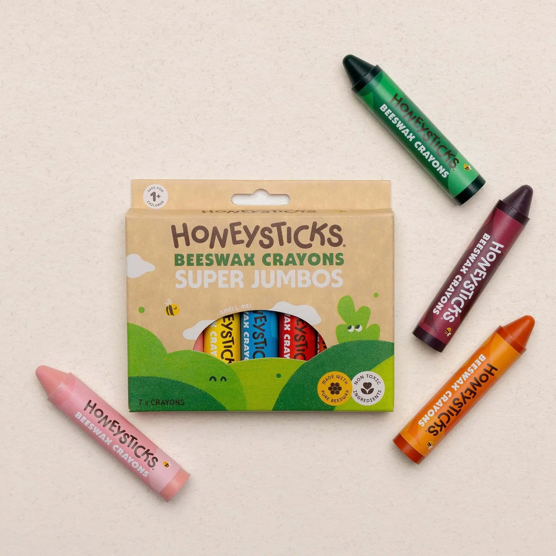 Honeysticks Beeswax Crayons Super Jumbos 7pk - Image 3