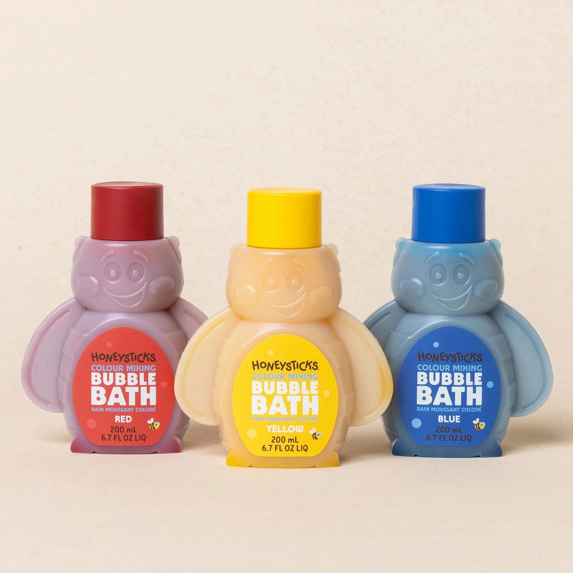 Honeysticks Bubble Bath Colour Mixing 3pk 200ml - Image 2
