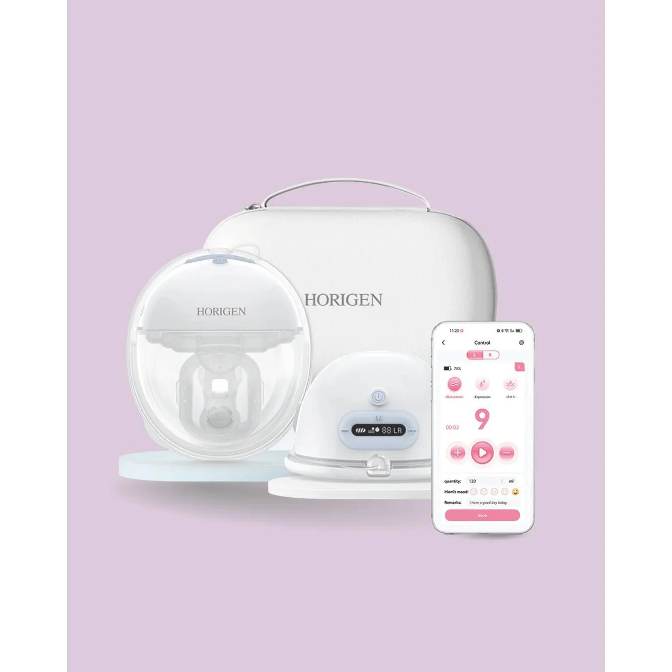 Horigen 6602A Wearable Breast Pump with App