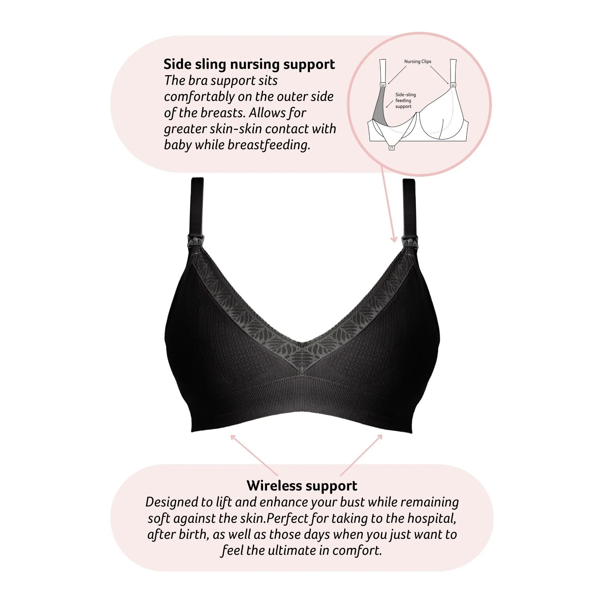 Hotmilk Caress FlexFit Nursing Bra - Petal Pink Busty - Image 2