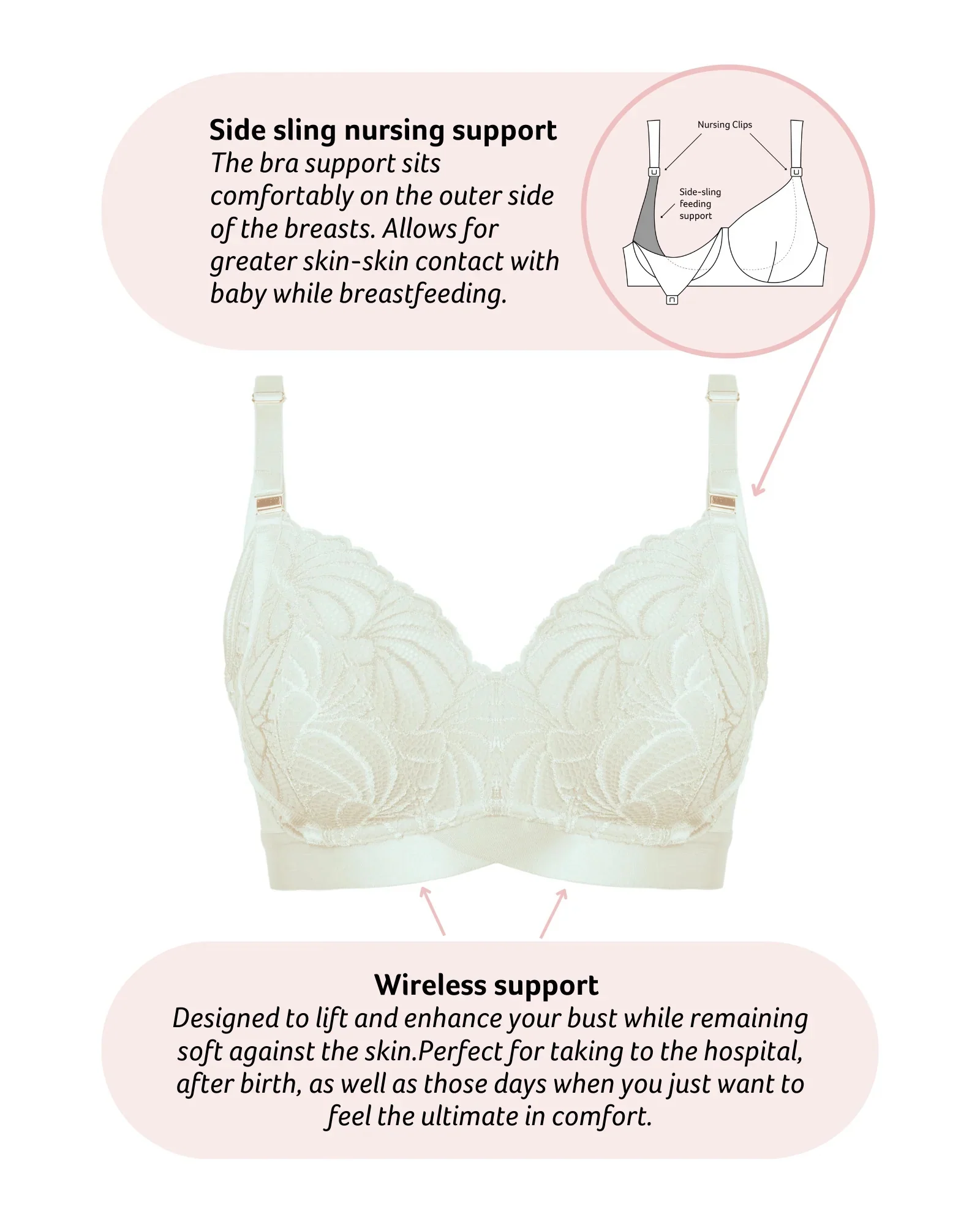 Hotmilk Warrior 2.0 FlexFit Nursing Bra - Ivory - Image 6