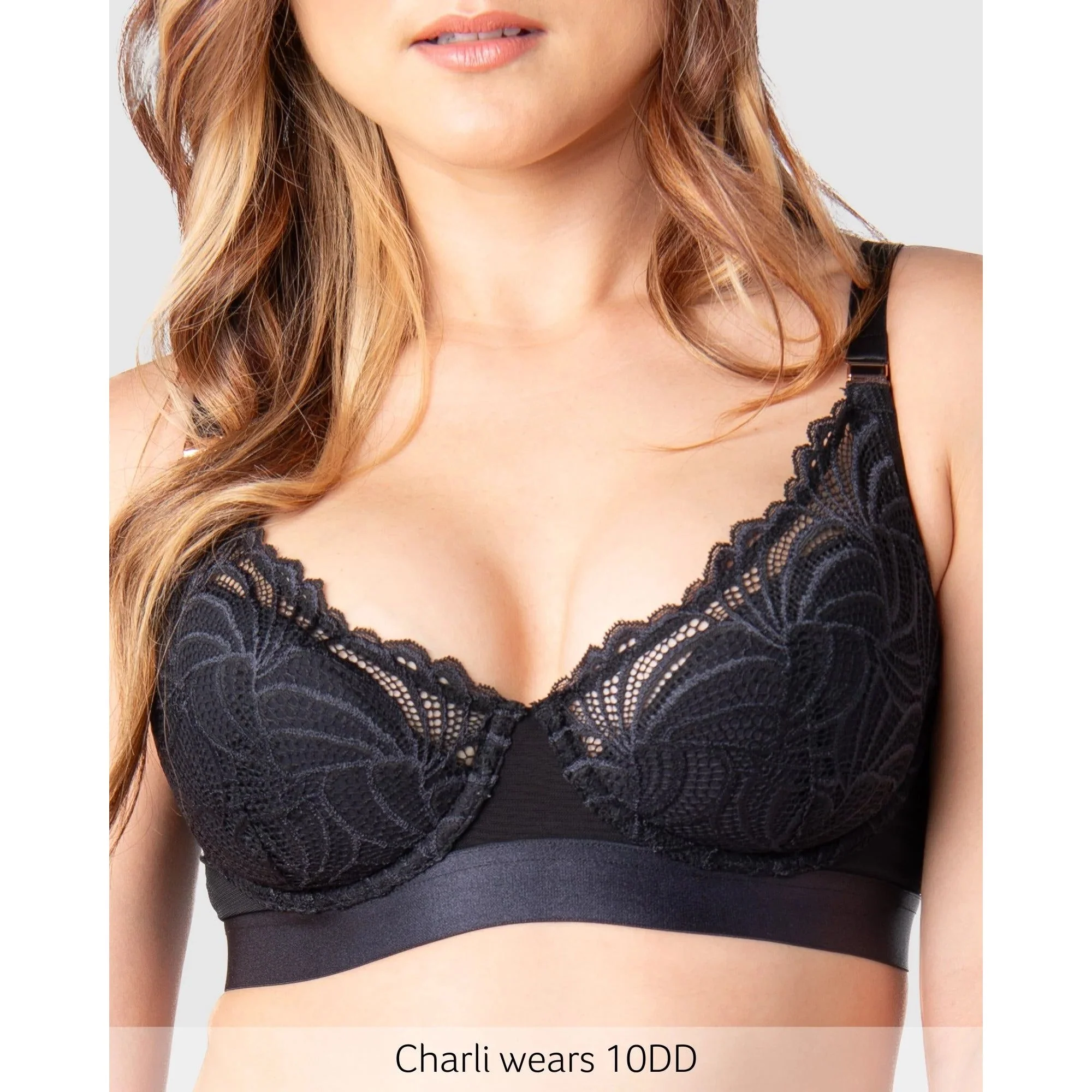 Hotmilk Warrior Plunge 2.0 Nursing Bra - Black - Image 2