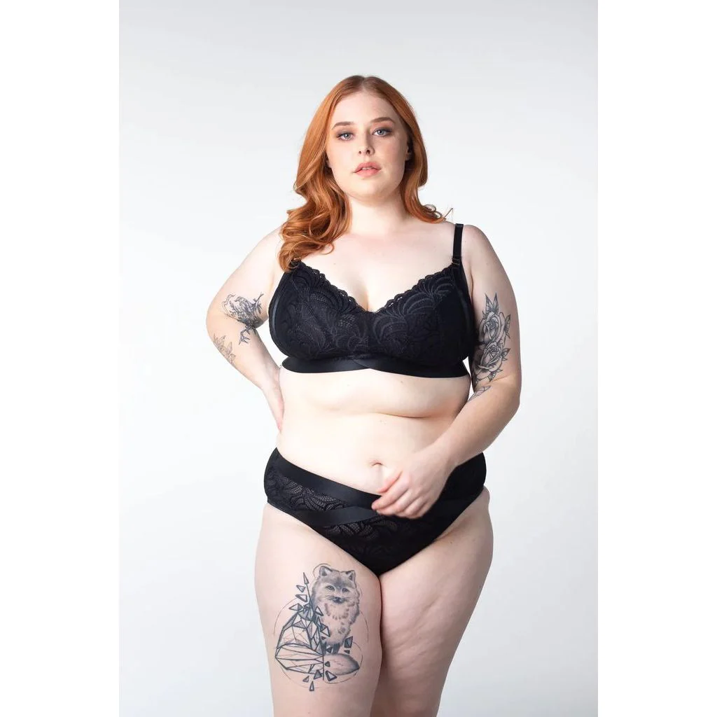 Hotmilk Warrior Soft Cup Nursing Bra - Black - Clearance - Image 4