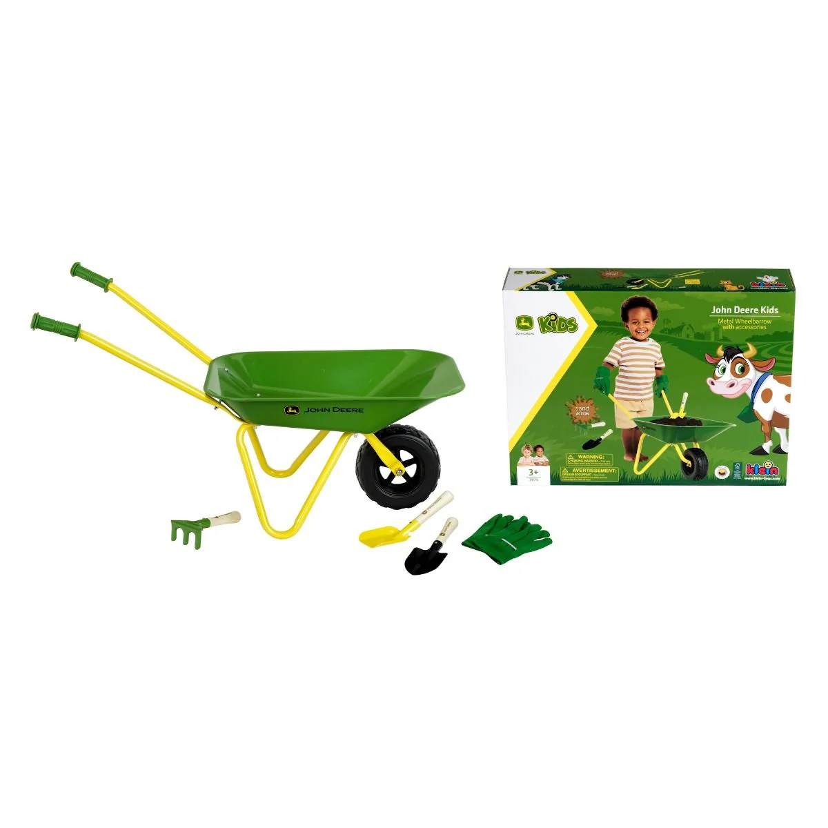John Deere Metal Wheelbarrow Set - Image 2