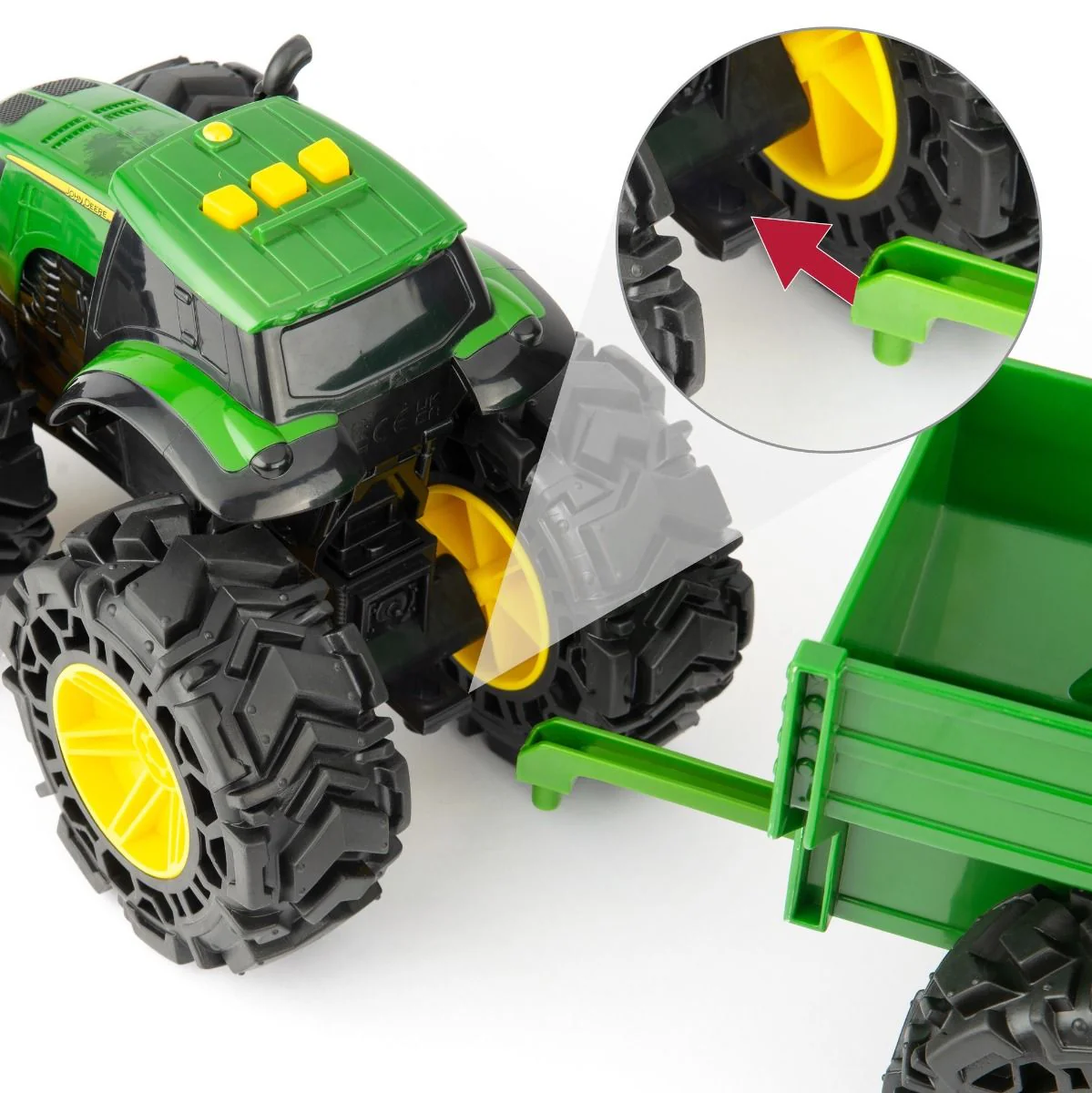 John Deere Monster Treads Tractor & Wagon - Image 2