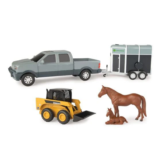 John Deere Pickup and Livestock Trailer Set - Image 3