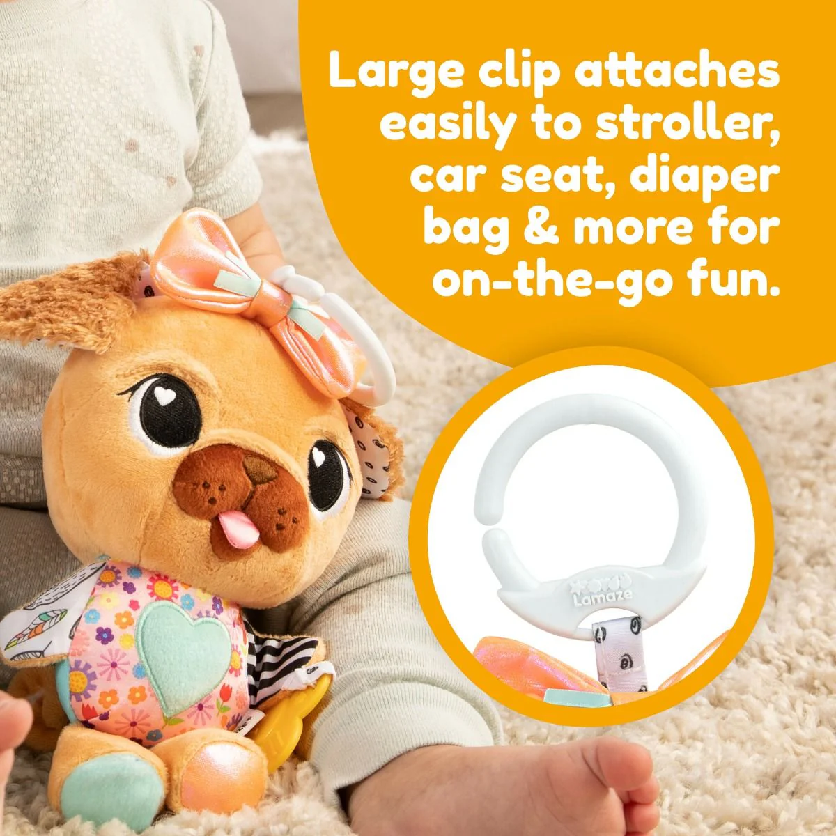 Lamaze Lovely the Pug Clip & Go - Image 5