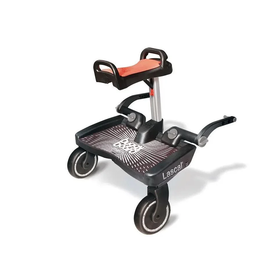 Lascal BuggyBoard Maxi+ Black with Red Saddle