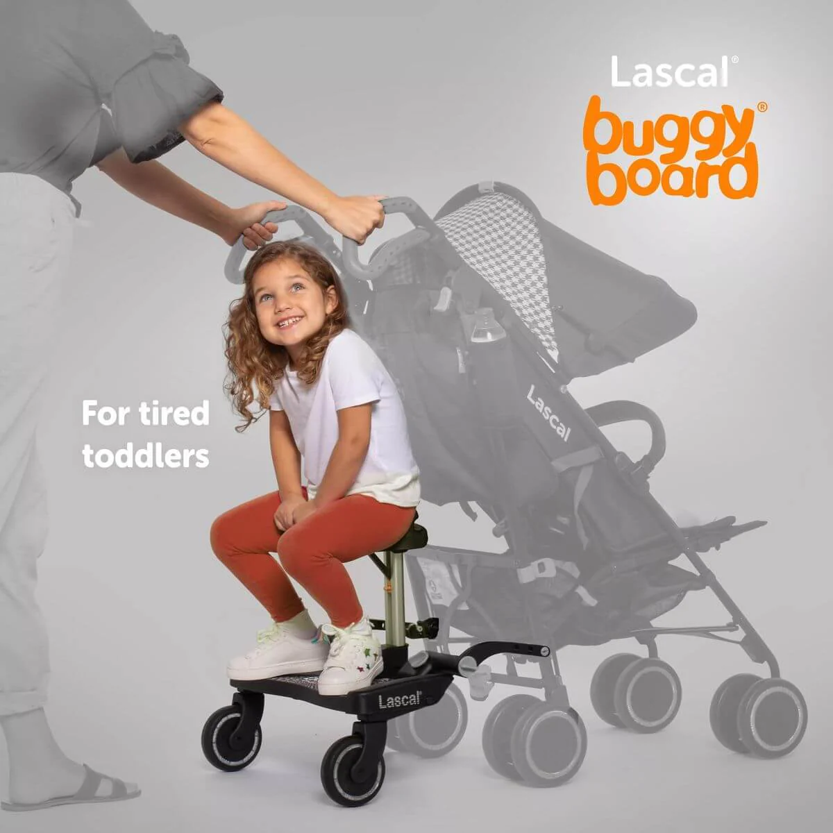Lascal BuggyBoard Maxi+ Black with Red Saddle - Image 2