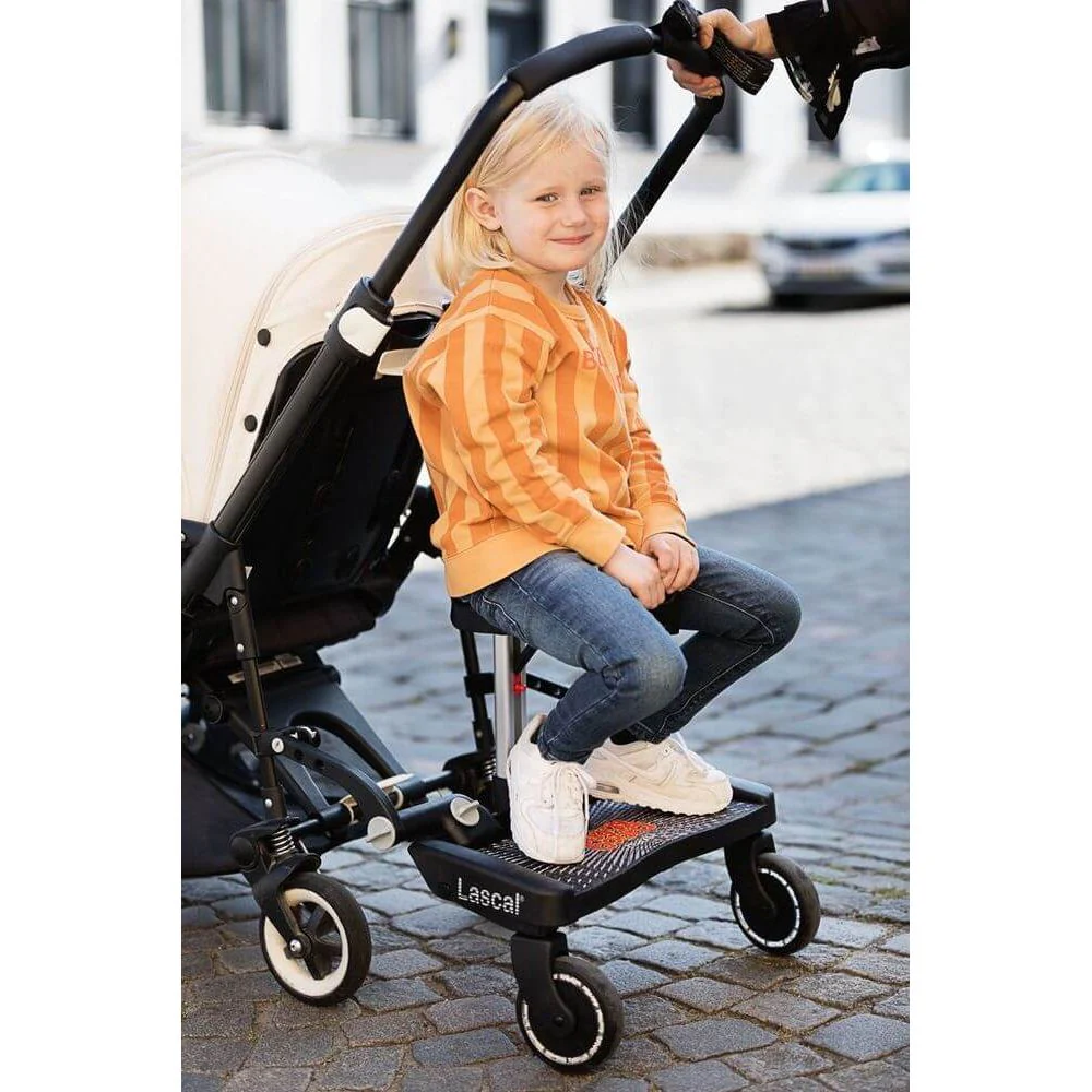 Lascal BuggyBoard Maxi+ Black with Red Saddle - Image 4