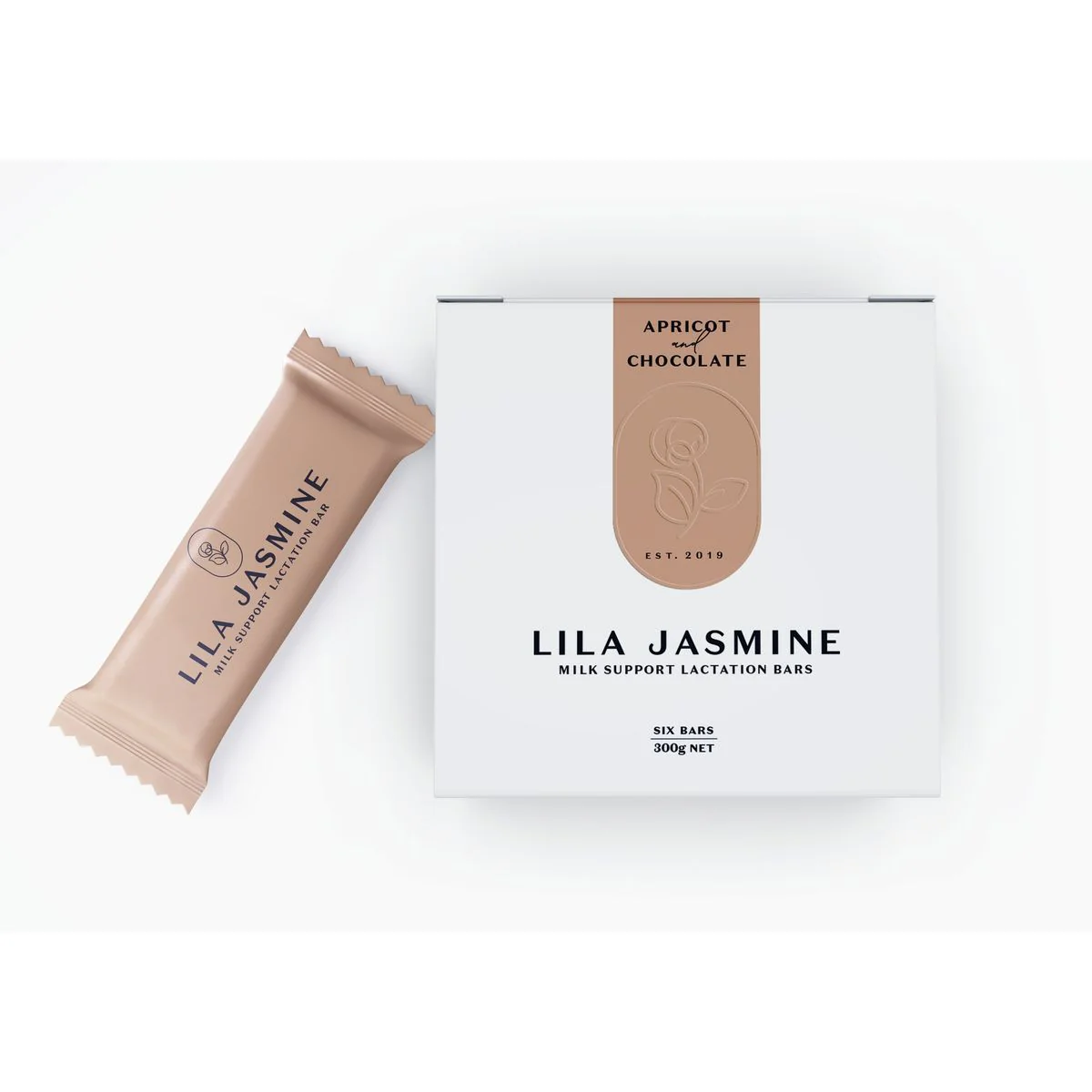 Lila Jasmine Apricot & Dark Chocolate Lactation Bars 6pk
