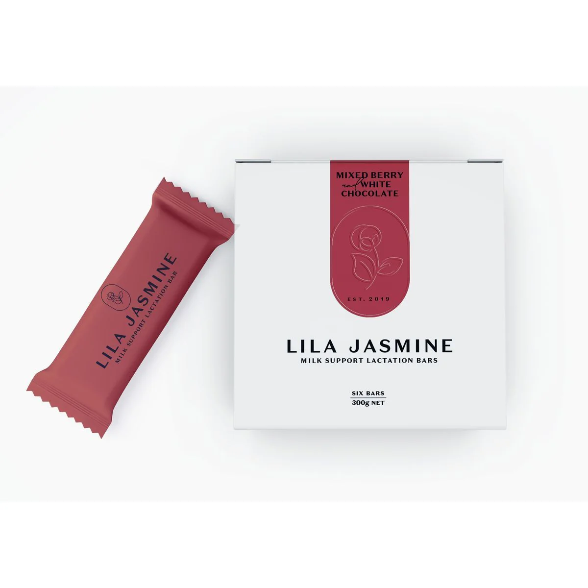 Lila Jasmine Mixed Berry & White Chocolate Lactation Bars 6pk