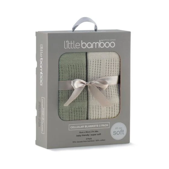 Little Bamboo Cellular Blanket 2Pk