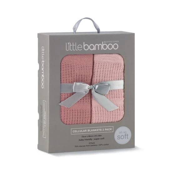 Little Bamboo Cellular Blanket 2Pk - Image 3