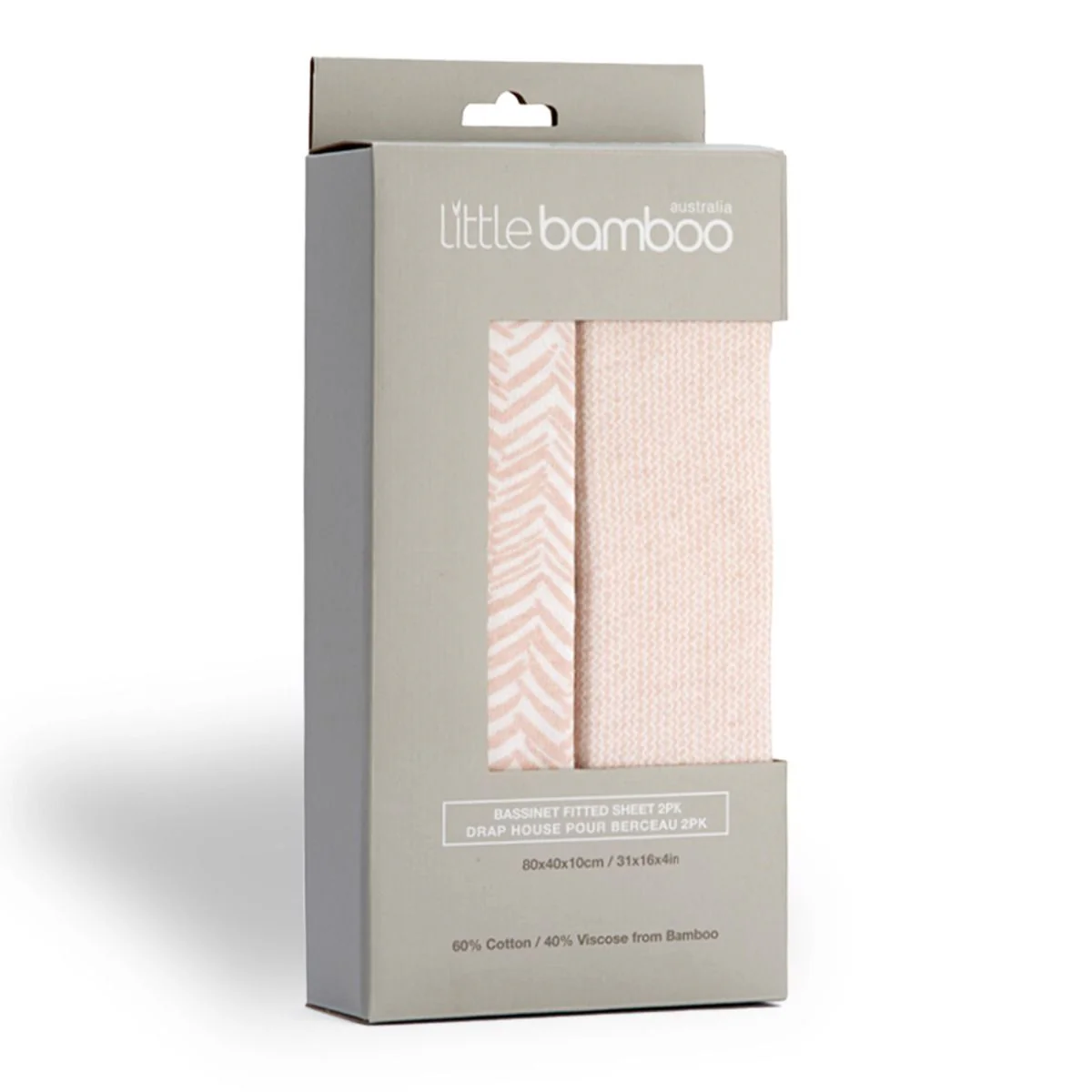 Little Bamboo Jersey Fitted Bassinet Sheet 2pk - Image 2