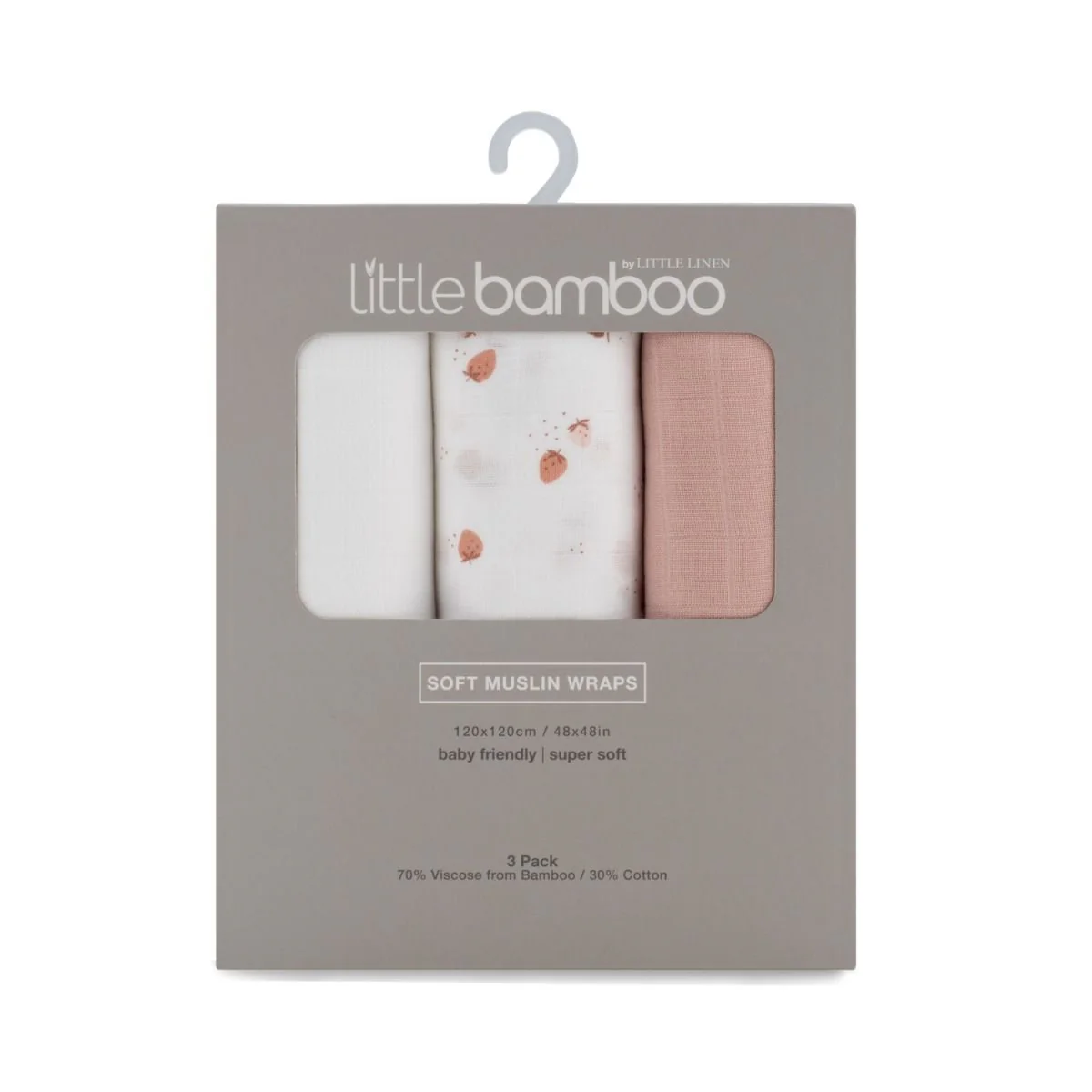 Little Bamboo Muslin Baby Wraps 3pk - Image 17
