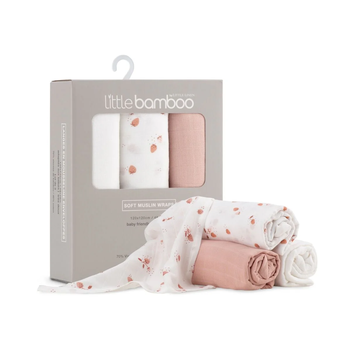 Little Bamboo Muslin Baby Wraps 3pk - Image 19