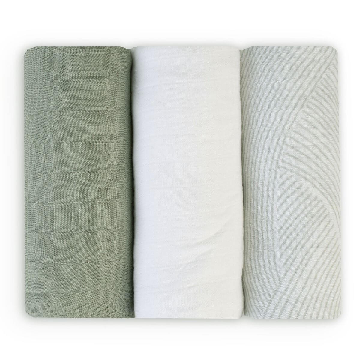 Little Bamboo Muslin Baby Wraps 3pk - Image 8