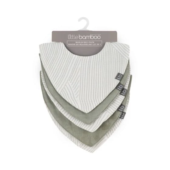 Little Bamboo Muslin Bib 5pk