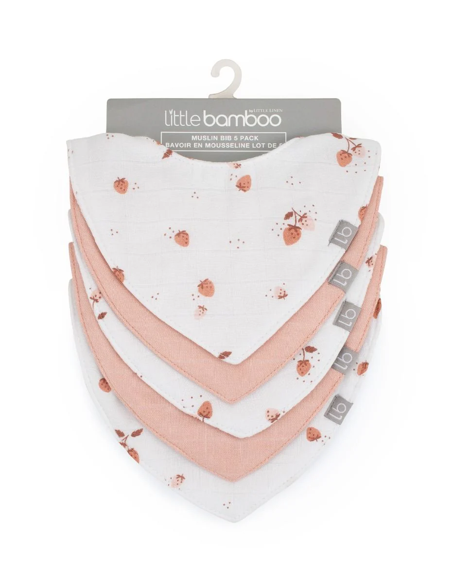 Little Bamboo Muslin Bib 5pk - Image 10