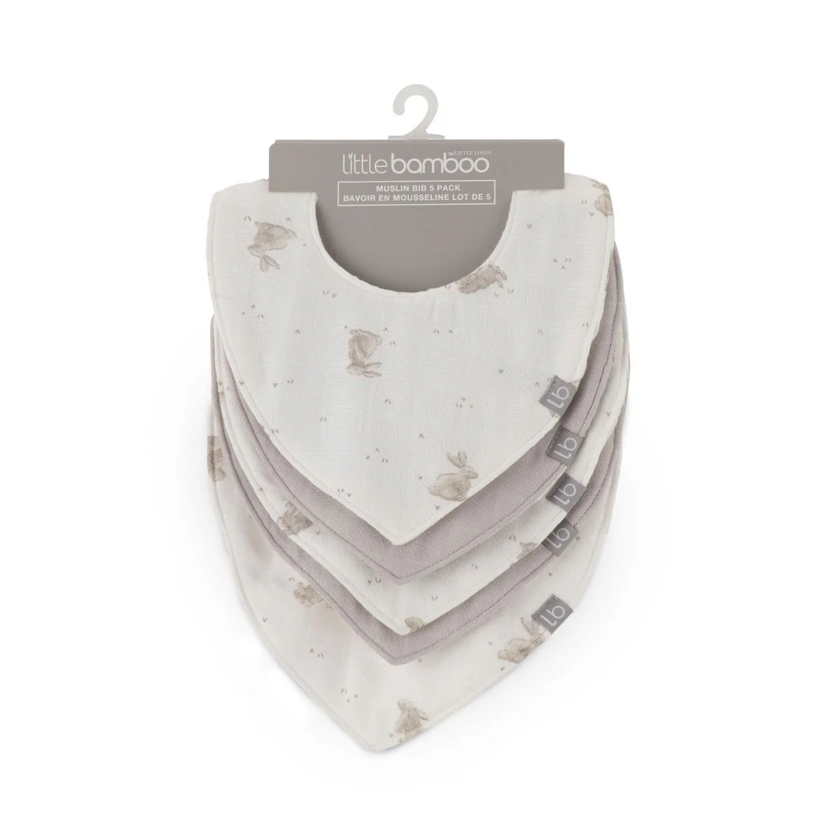 Little Bamboo Muslin Bib 5pk - Image 12