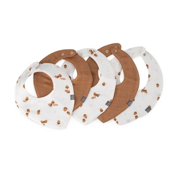 Little Bamboo Muslin Bib 5pk - Image 4