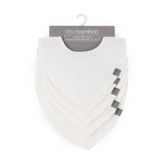Little Bamboo Muslin Bib 5pk - Image 5