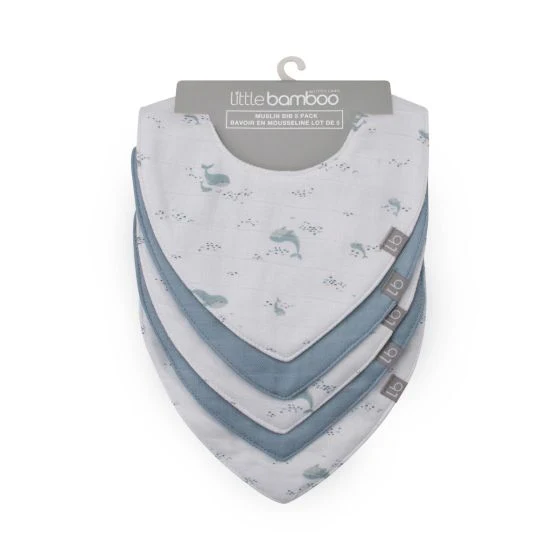 Little Bamboo Muslin Bib 5pk - Image 7