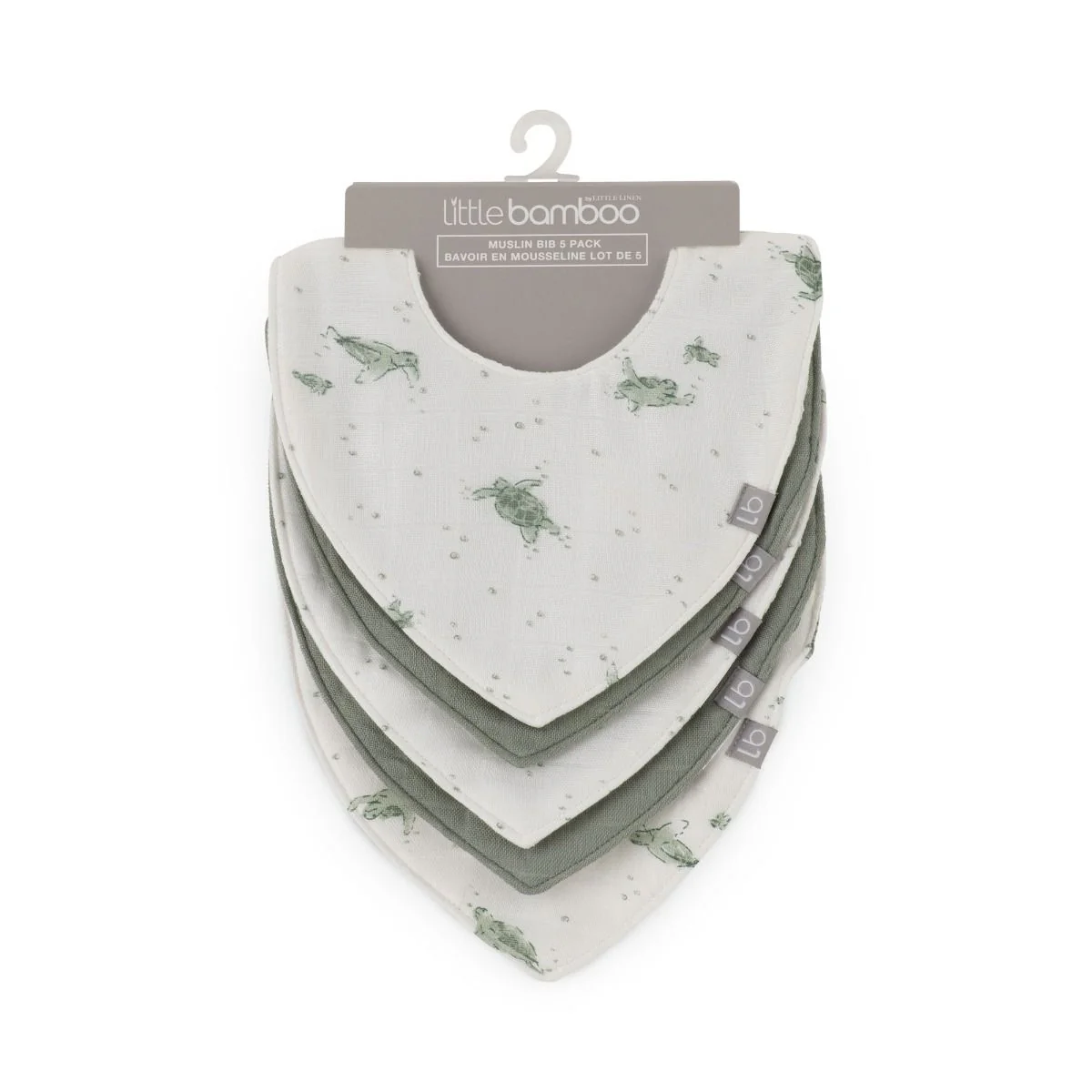 Little Bamboo Muslin Bib 5pk - Image 8