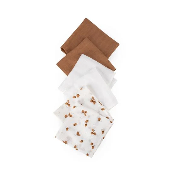 Little Bamboo Muslin Wash Cloths 6pk - Image 9