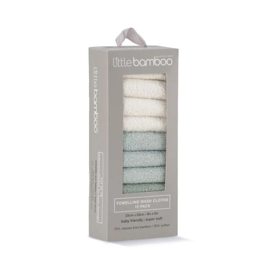 Little Bamboo Towelling Washer 10pk - Image 2