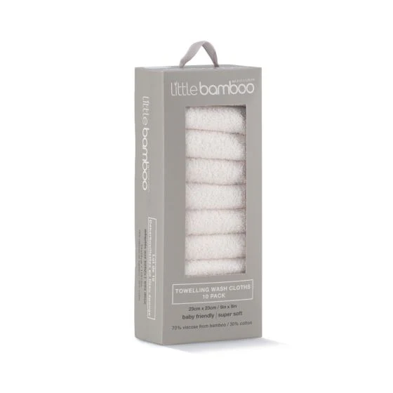Little Bamboo Towelling Washer 10pk - Image 3