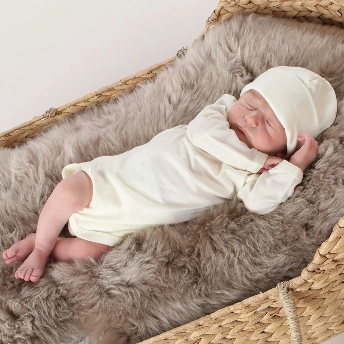 Little Bee Merino Bodysuit - Cream - Image 2