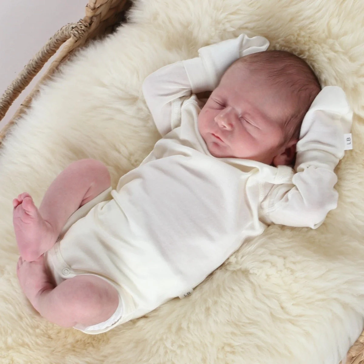Little Bee Merino Bodysuit - Cream - Image 3