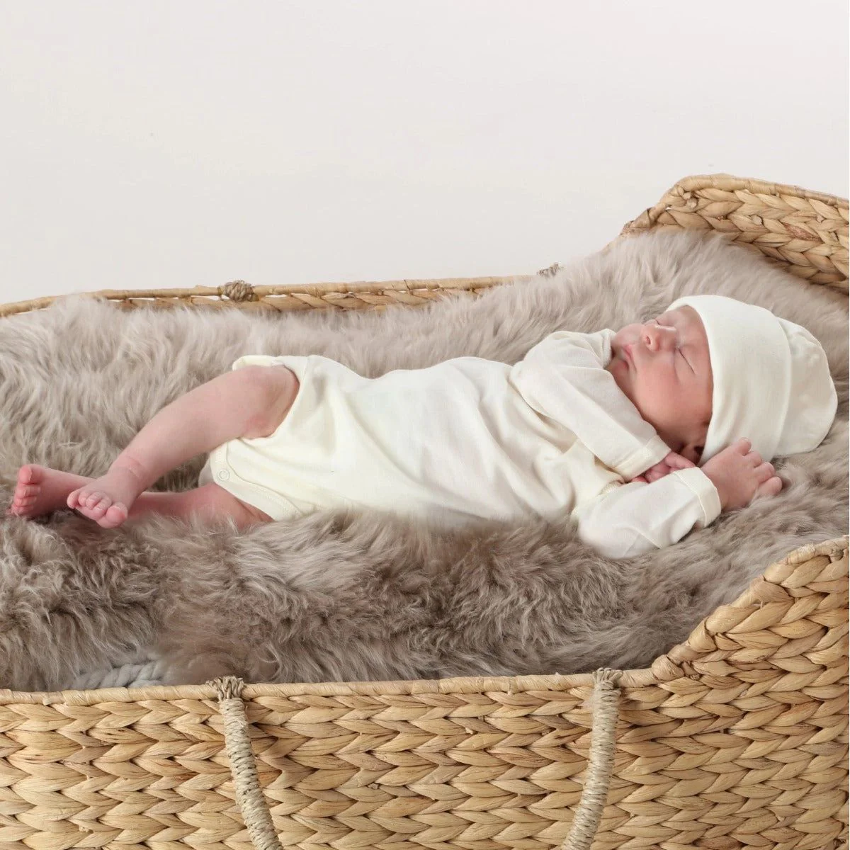 Little Bee Merino Bodysuit - Cream - Image 4