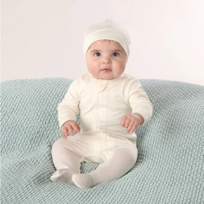 Little Bee Merino Zip Babygrow - Image 2