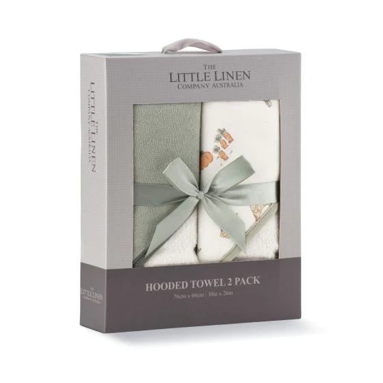Little Linen Hooded Towel 2pk - Image 2