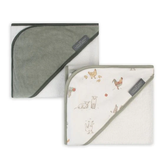 Little Linen Hooded Towel 2pk - Image 6