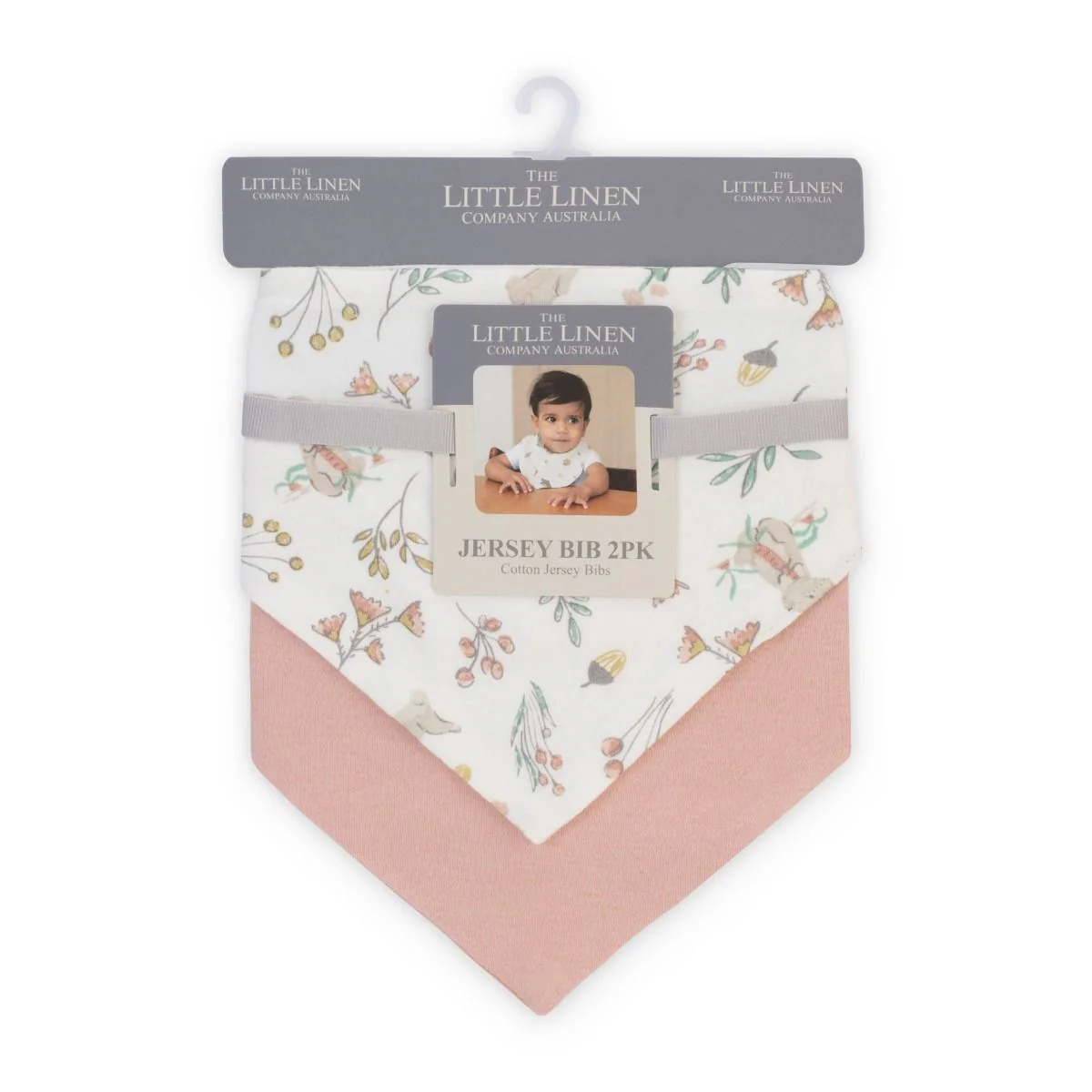 Little Linen Jersey Bib 2pk - Image 4