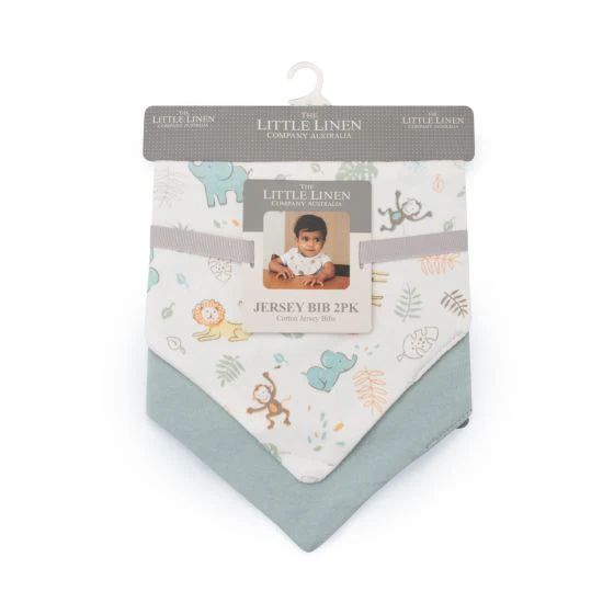 Little Linen Jersey Bib 2pk - Image 6