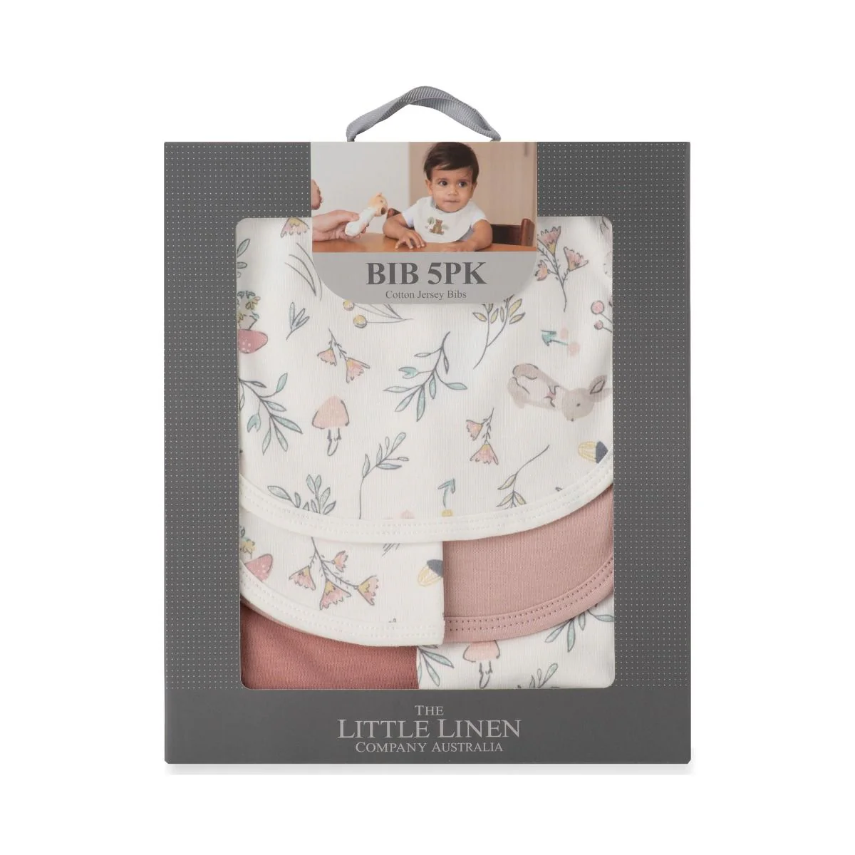 Little Linen Jersey Bib 5pk - Image 11